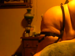 Hot bbw wife pegs a dude with a strapon sex toy in a bedroom